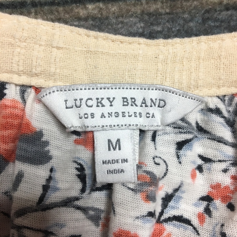 Lucky Brand Boho Top Sleeveless Orange Floral - Picture 4 of 7